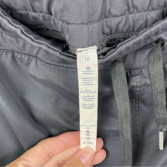 Lululemon Dance Studio Pant Dark Carbon w/ Ruched Stripes Size 10 - Picture 4 of 10